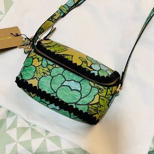 Rachel Comey Postal Crossbody Bag in Green Floral Leather
